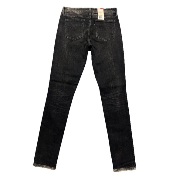 Levi’s Demi Curve ID Women’s Modern Rise Skinny Jeans Sz 28x34 Black Acid Wash - Picture 3 of 13